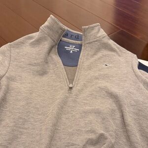 Vineyard Vines Light Gray Zip-Up Sweater